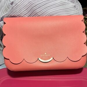 Kate Spade Coral Scalloped Clutch